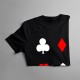 Playing Cards - trefl, pik, kier, karo - T-shirt pentru femei cu imprimeu