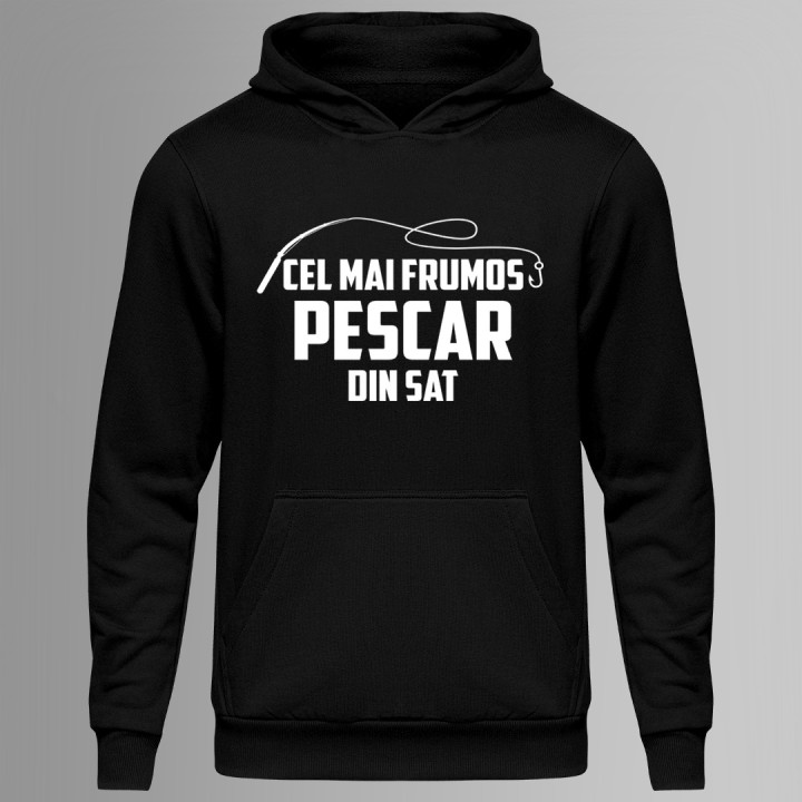 Cel mai frumos pescar din sat - bluză cu glugă
