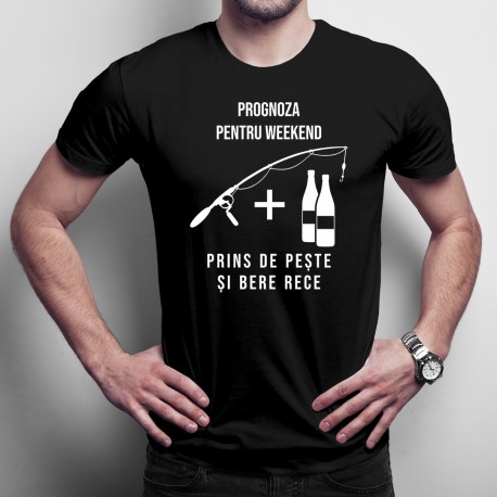 Prognoza pentru weekend: prins de pește și bere rece - T-shirt pentru bărbați