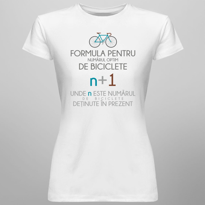 Formula pentru numărul optim de biciclete - T-shirt pentru femei