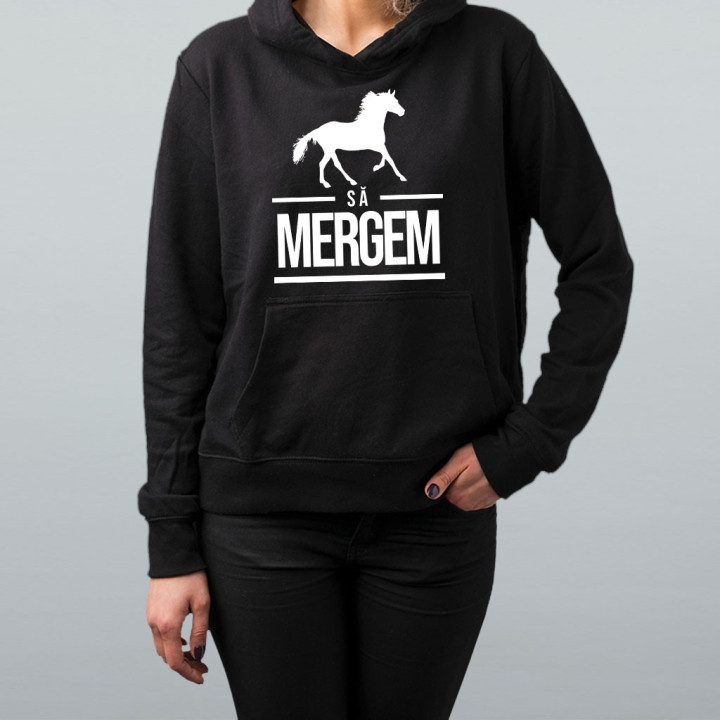 Să mergem - bluză cu glugă pentru femei