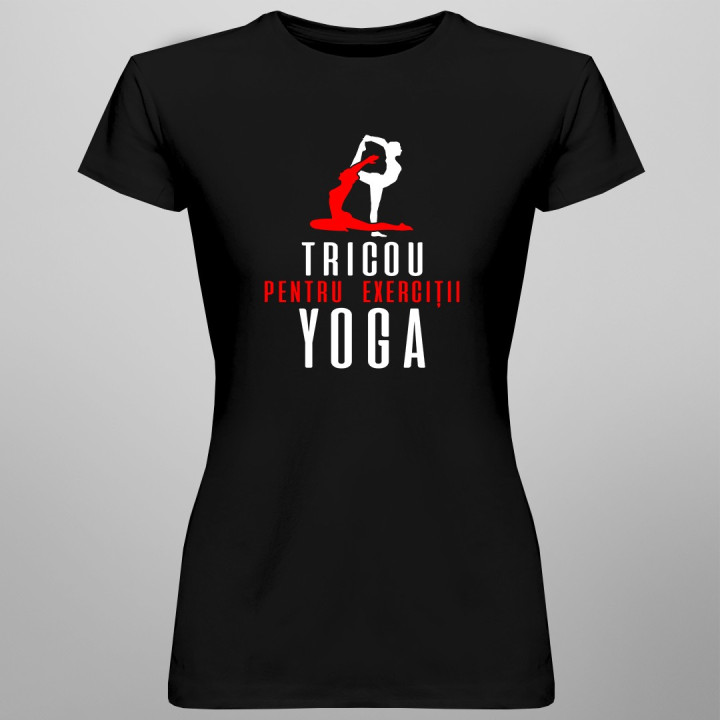 Tricou pentru exerciții yoga - T-shirt pentru femei cu imprimeu