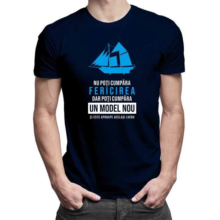 Nu poţi cumpăra fericirea, dar poţi cumpăra un model nou - T-shirt pentru bărbați cu imprimeu