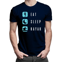 Eat sleep kayak - T-shirt pentru bărbați cu imprimeu