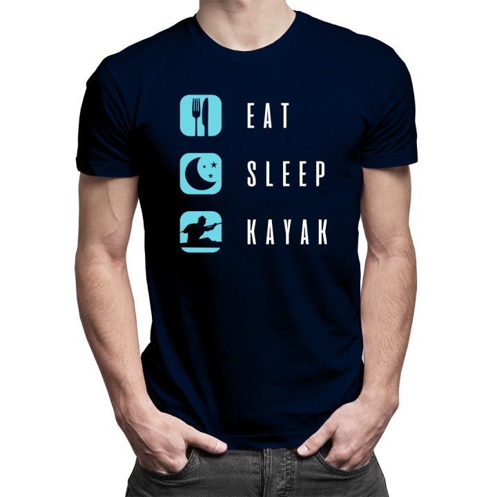 Eat sleep kayak - T-shirt pentru bărbați cu imprimeu