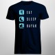 Eat sleep kayak - T-shirt pentru bărbați cu imprimeu