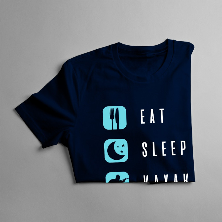 Eat sleep kayak - T-shirt pentru bărbați cu imprimeu