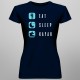 Eat sleep kayak - T-shirt pentru femei cu imprimeu