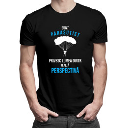 Sunt parașutist - privesc lumea dintr-o altă perspectivă - T-shirt pentru bărbați cu imprimeu
