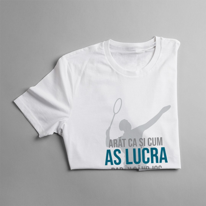 În gând joc badmington - T-shirt pentru bărbați cu imprimeu