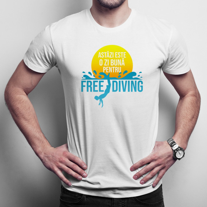 Astăzi este o zi bună pentru freediving - T-shirt pentru bărbați cu imprimeu