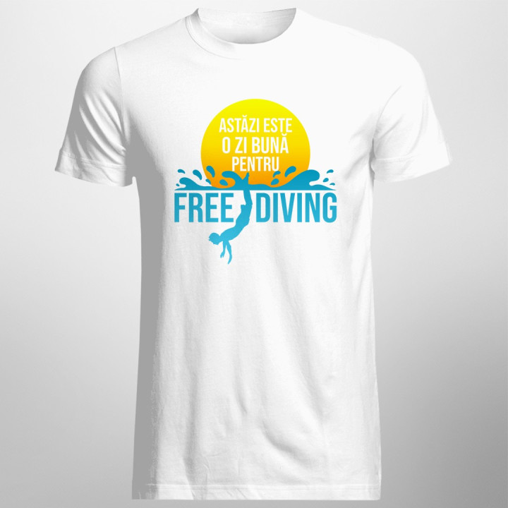 Astăzi este o zi bună pentru freediving - T-shirt pentru bărbați cu imprimeu