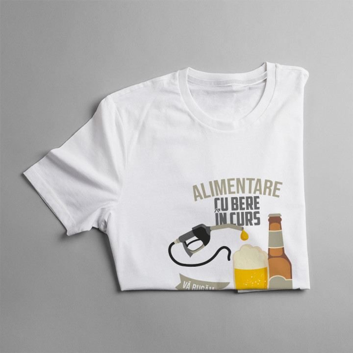 Alimentare cu bere în curs, vă rugăm să nu deranjaţi - tricou bărbătesc cu imprimeu