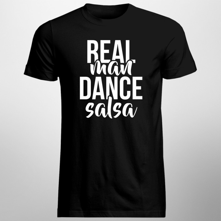 Real man dance salsa - T-shirt pentru bărbați cu imprimeu