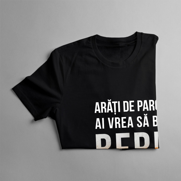 Arăți de parcă ai vrea să bei bere cu mine - tricou pentru femei cu imprimeu