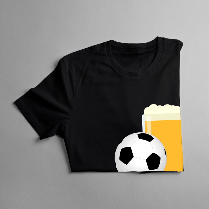 Bere și fotbal - de ce mai aveți nevoie? - tricou bărbătesc cu imprimeu