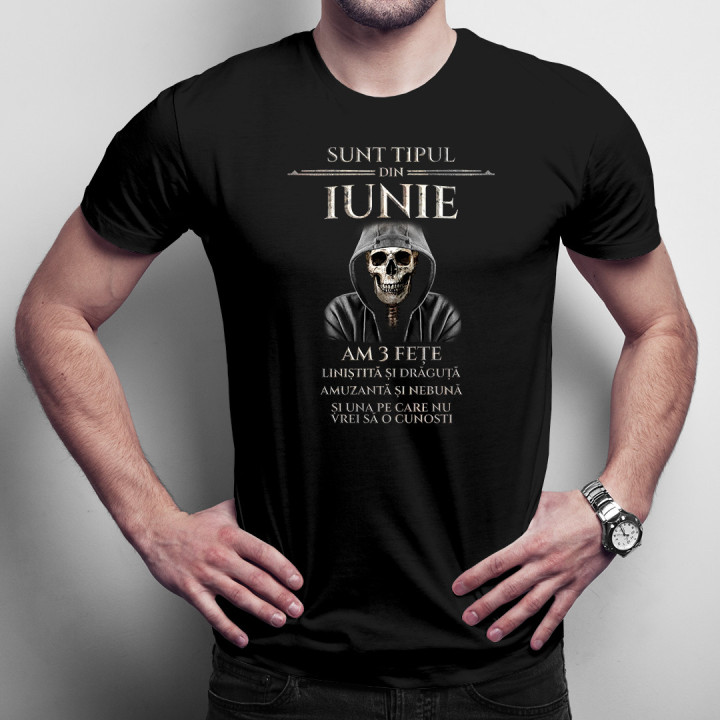 Sunt tipul din iunie. Am 3 fețe - T-shirt pentru bărbați