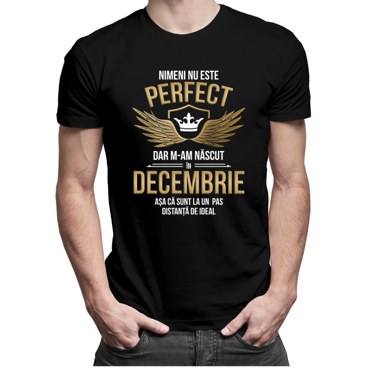 Nimeni nu este perfect, dar m-am născut în decembrie - T-shirt pentru bărbați