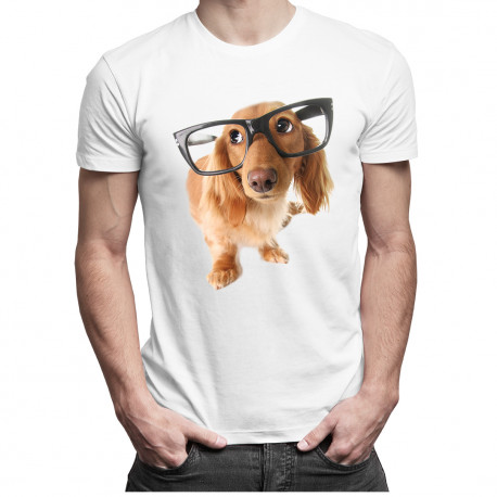 Catelus cu ochelari - T-shirt pentru bărbați