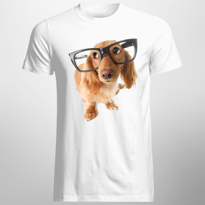 Catelus cu ochelari - T-shirt pentru bărbați