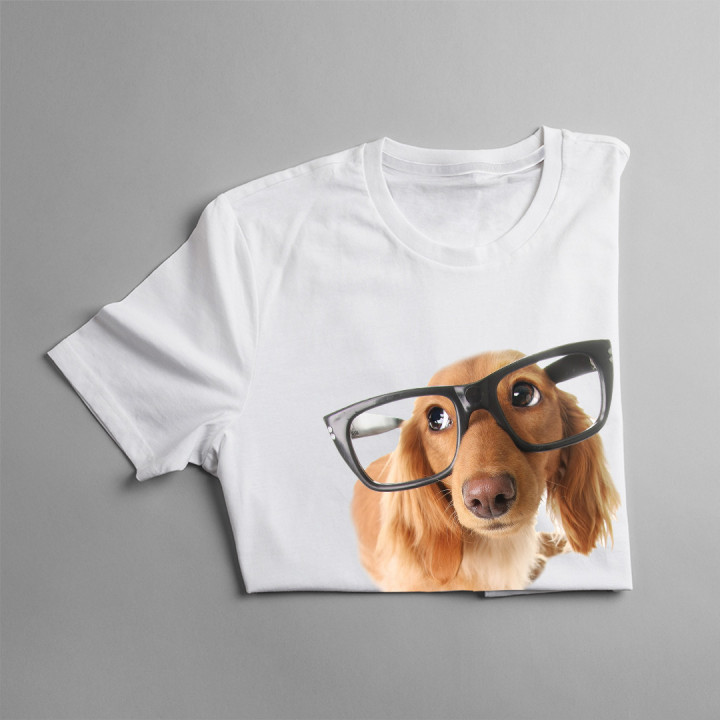 Catelus cu ochelari - T-shirt pentru bărbați