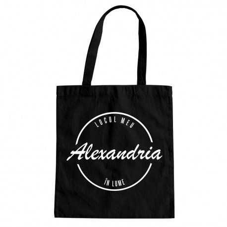 Alexandria - locul meu în lume - Geantă cu imprimeu