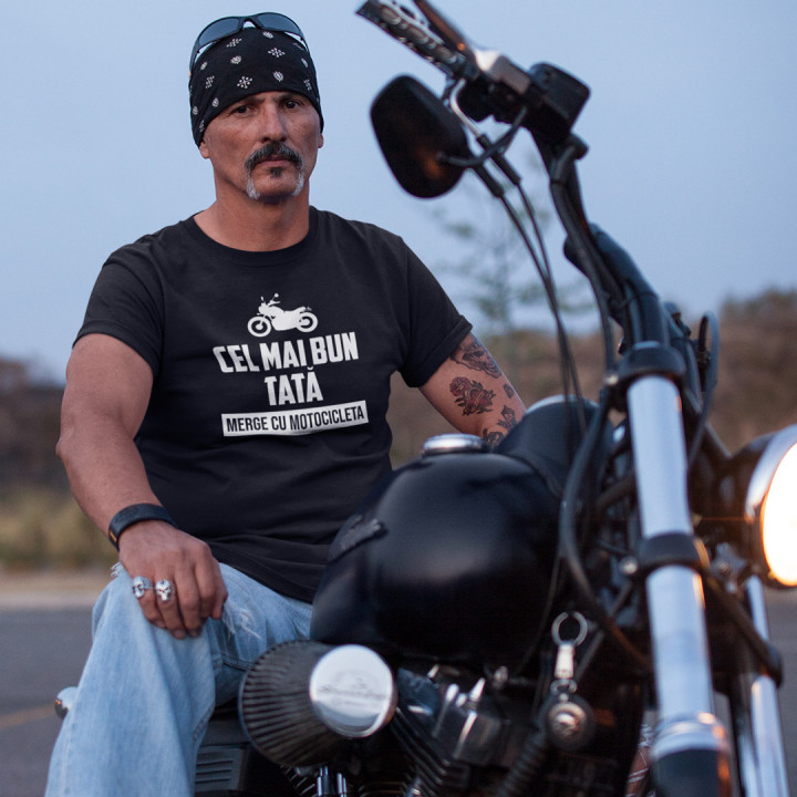 Cel mai bun tată merge cu motocicleta - T-shirt pentru bărbați