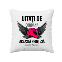 Uitați de coroană - această prințesă poartă o cască - pernă