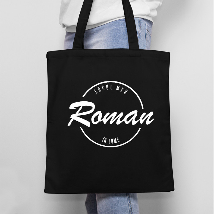 Roman - locul meu în lume - Geantă cu imprimeu