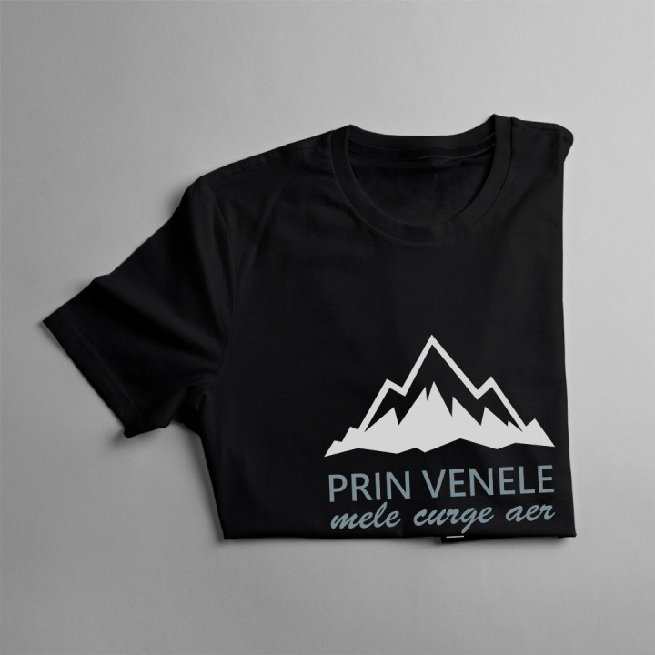 Prin venele mele curge aer de munte - tricou pentru femei cu imprimeu
