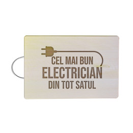 Cel mai bun electrician din tot satul - Tocător cu gravură