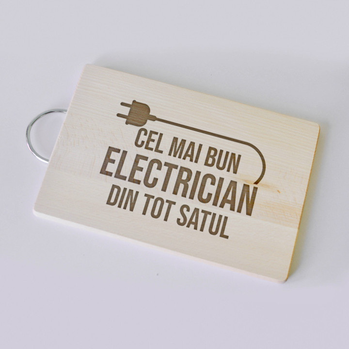 Cel mai bun electrician din tot satul - Tocător cu gravură