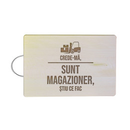 Crede-mă, sunt magazioner, știu ce fac - Tocător cu gravură