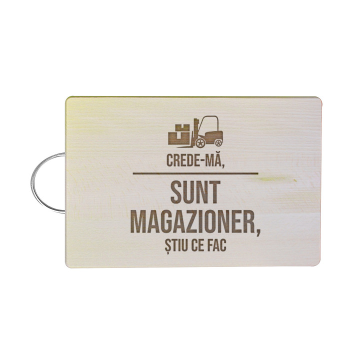 Crede-mă, sunt magazioner, știu ce fac - Tocător cu gravură