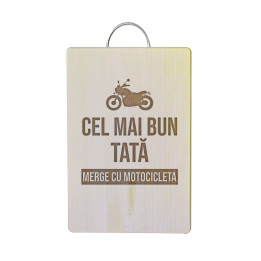 Cel mai bun tată merge cu motocicleta - Tocător cu gravură