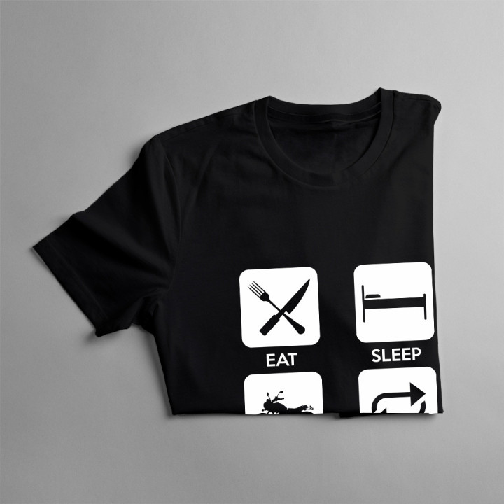 Eat sleep ride repeat - tricou pentru bărbați cu imprimeu