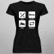 Eat sleep ride repeat - tricou pentru femei cu imprimeu