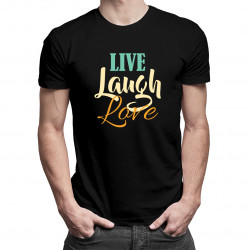 Live Laugh Love - tricou pentru bărbați cu imprimeu