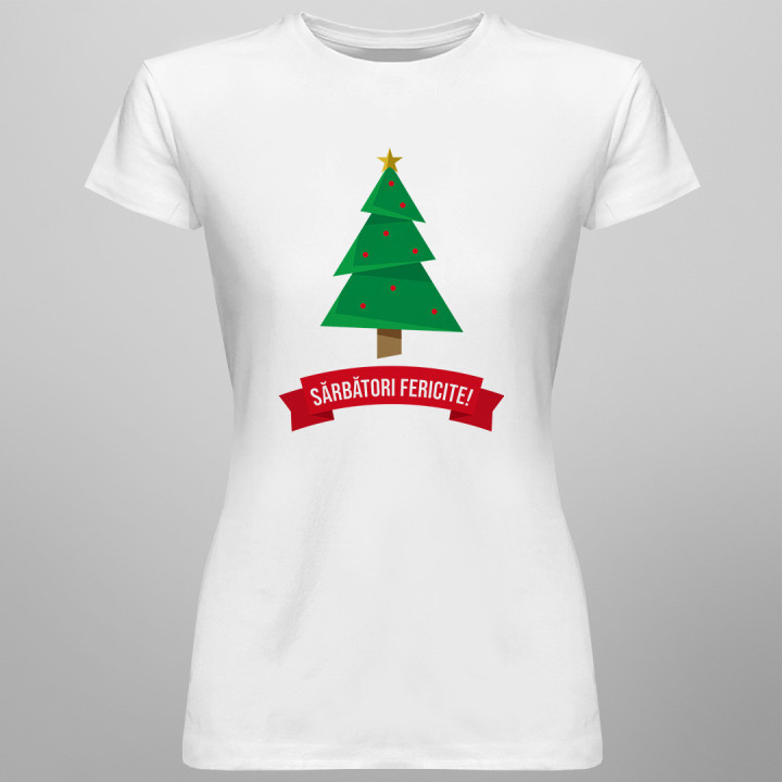Sărbători fericite- T-shirt pentru femei cu imprimeu