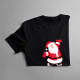 Moș Crăciun - un ren - tricou pentru femei cu imprimeu