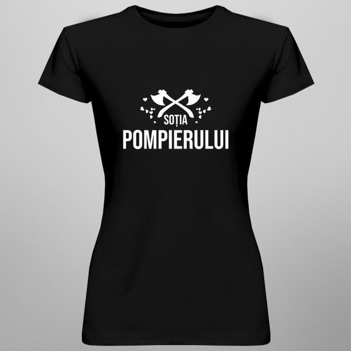 Soția pompierului  - tricou pentru femei cu imprimeu