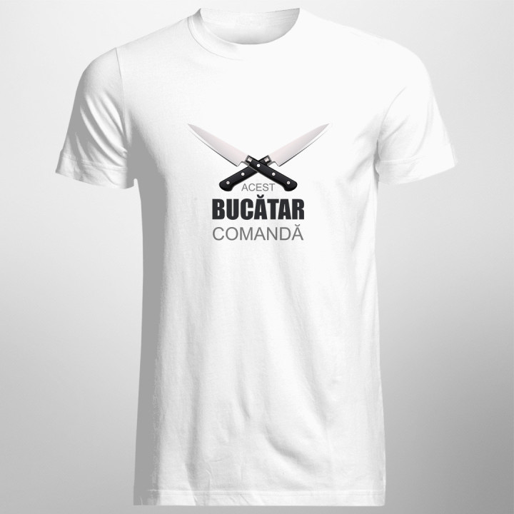 Acest bucătar comandă  - T-shirt pentru bărbați cu imprimeu