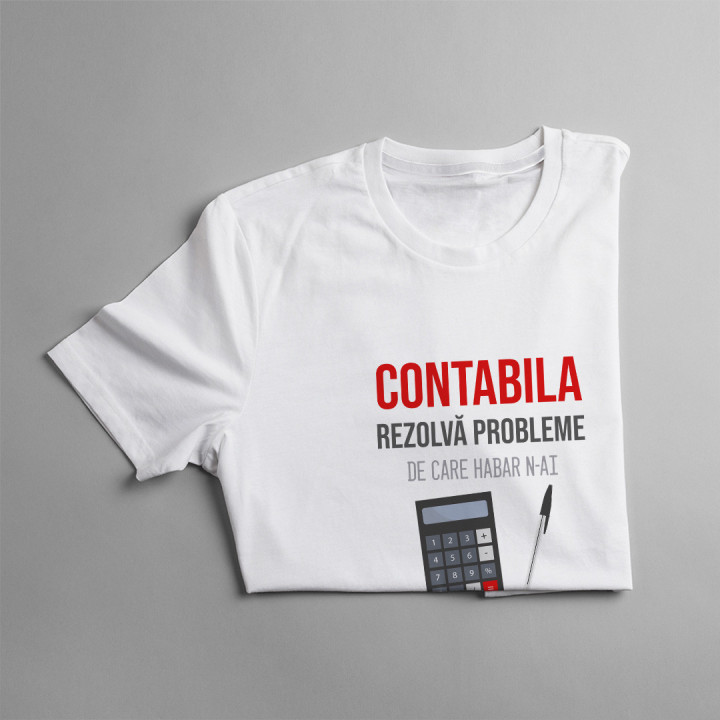 Contabila rezolvă probleme - T-shirt pentru femei cu imprimeu
