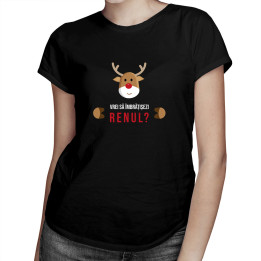 Vrei să îmbrățișezi renul? - tricou pentru femei cu imprimeu