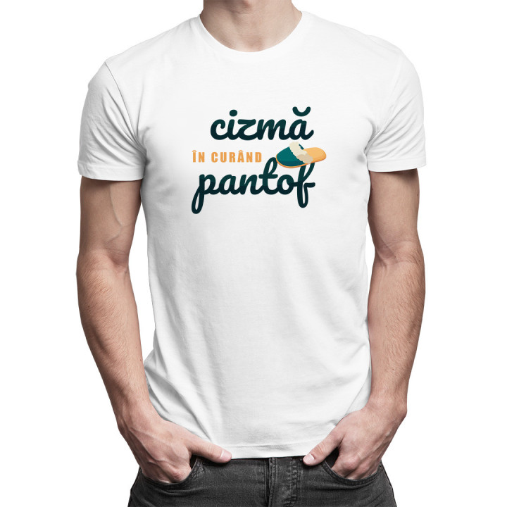 Cizmă, în curând pantof - T-shirt pentru bărbați cu imprimeu