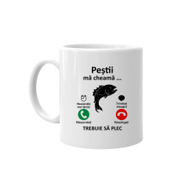 Peștii mă cheamă, trebuie să plec - cană