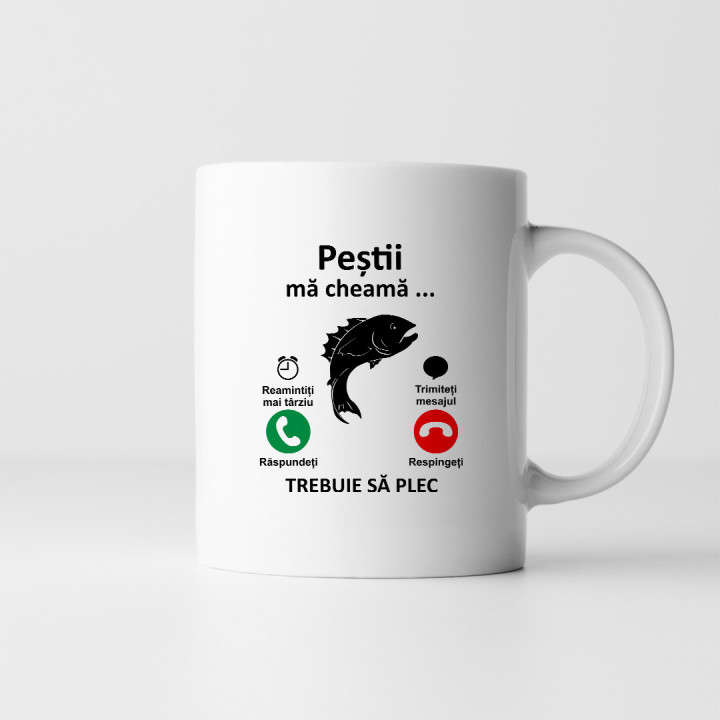 Peștii mă cheamă, trebuie să plec - cană