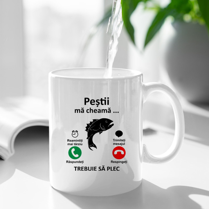 Peștii mă cheamă, trebuie să plec - cană