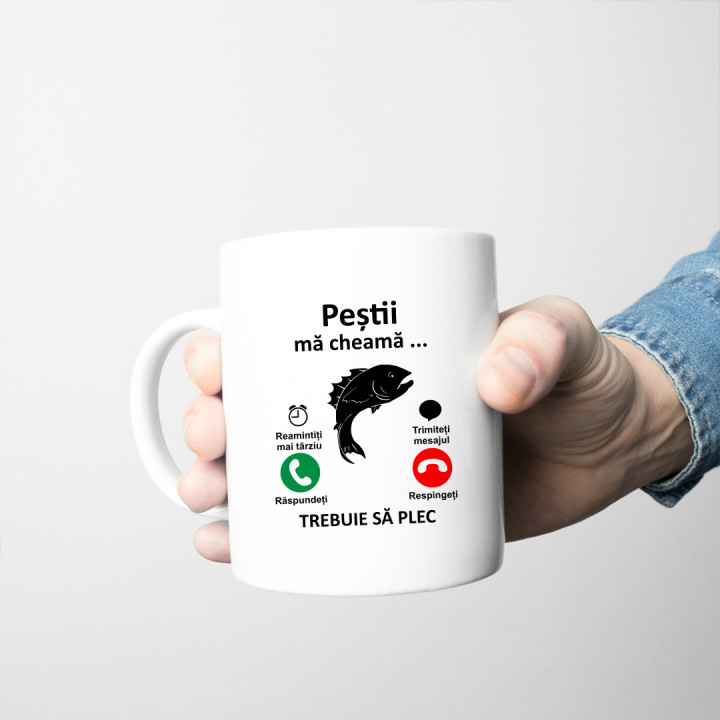 Peștii mă cheamă, trebuie să plec - cană