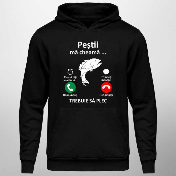 Peștii mă cheamă, trebuie să plec - Hanorac pentru bărbați (cu glugă)